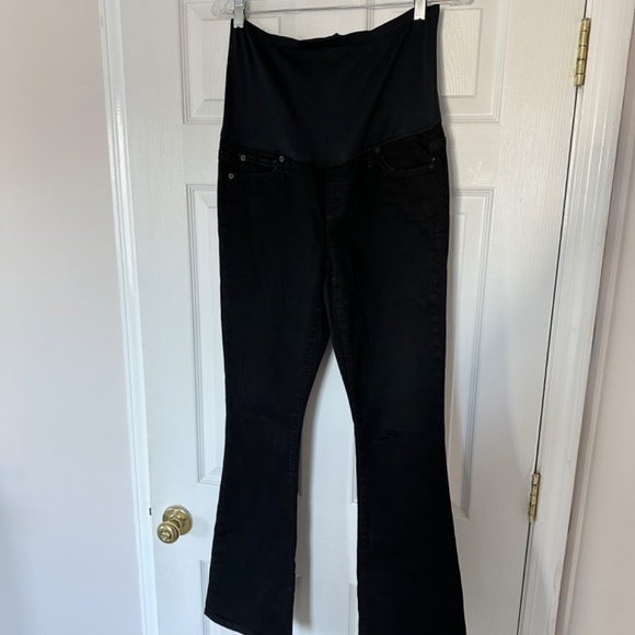 Women's Maternity Jeans Boot Black 12 - Picture 3 of 7